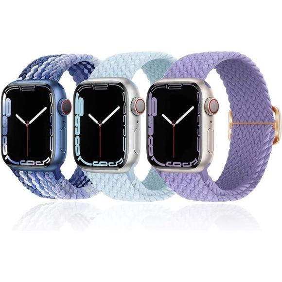 NEW 3 Pack Stretchy Apple Watch Bands - Picture 1 of 4